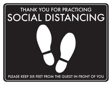 Load image into Gallery viewer, Thank You For Practicing Social Distancing Floor Decal With Non Slip 3M Vinyl
