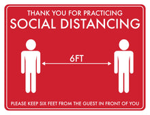 Load image into Gallery viewer, Thank You For Practicing Social Distancing 6FT Apart Floor Decal With Non Slip 3M Vinyl

