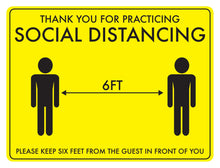 Load image into Gallery viewer, Thank You For Practicing Social Distancing 6FT Apart Floor Decal With Non Slip 3M Vinyl
